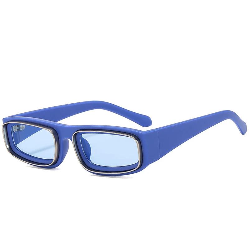 Men Small Rectangle Punk Sunglasses Luxury Brand Vintage Retro Square Sun Glasses UV400 Protection Shades