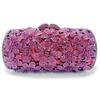Ultima Pochette di Lusso in Pietra Fiori Multicolore Diamante Borsa da Sera Regalo di Natale Borsa da Banchetto Portafoglio Donna Borsa a Mano con Strass