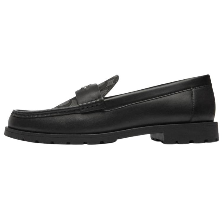 

Coach Женские лоферы Janie из кожи на плоской подошве с круглым носком, черные CZ089-BK-CQ 37.5