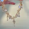Collana a Nappa Super Divina Perla di Cristallo, Collare Pietra di Luna, Catena per Collare Accessori Hanfu