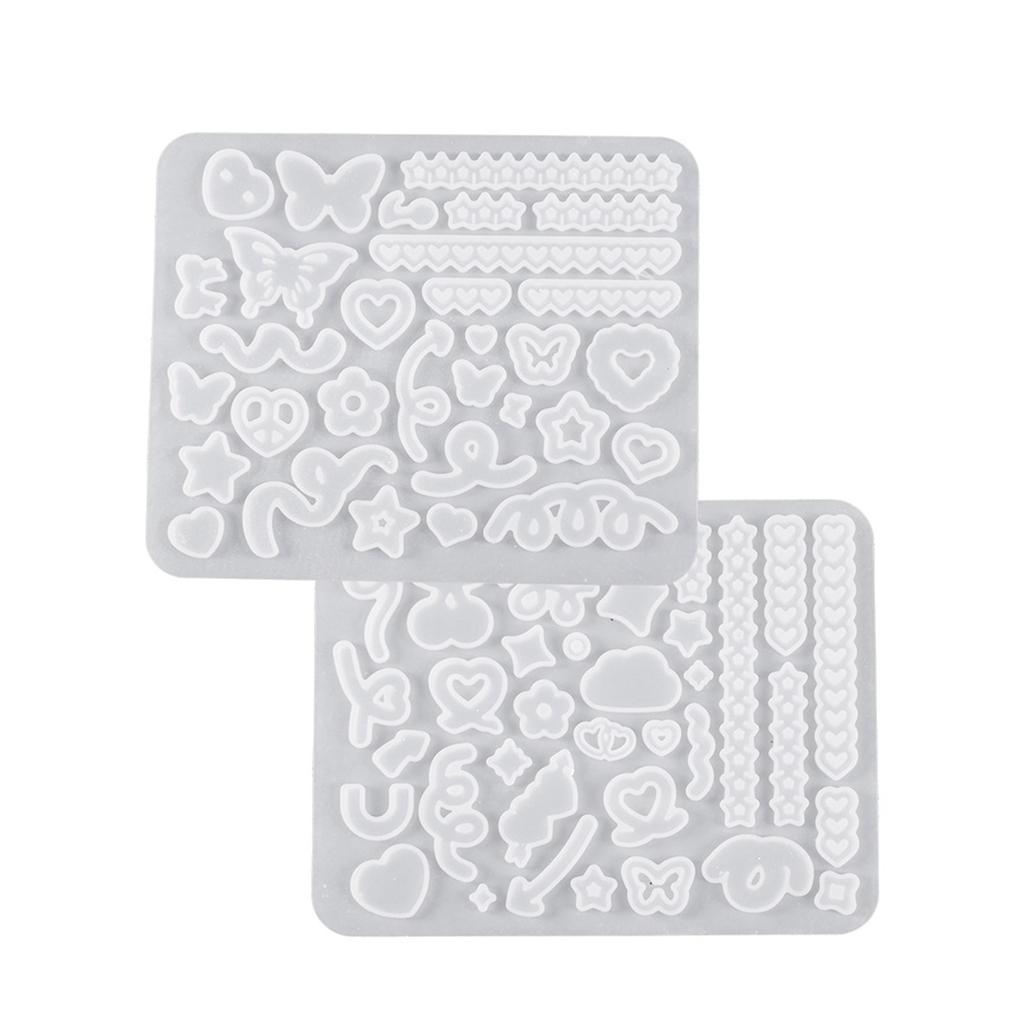 Silicone Resin Mold for Keychain Casting Molds Star Heart Shaker Molds Epoxy Resin Quicksand Mould Jewelry Making Craft