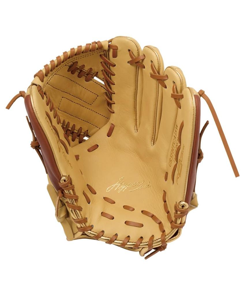 Rawlings HYPER TECH COLOR SYNC GR5FHTCA15W Baseball Throw Glove, Soft, Pitcher's, Navy/O-Yellow, 11.75 inches, Right-Handed