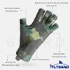 Mens Spring Summer Fishing Gloves Non Slip Sunscreen Cool Ice Silk Half Finger Breathable Outdoor
