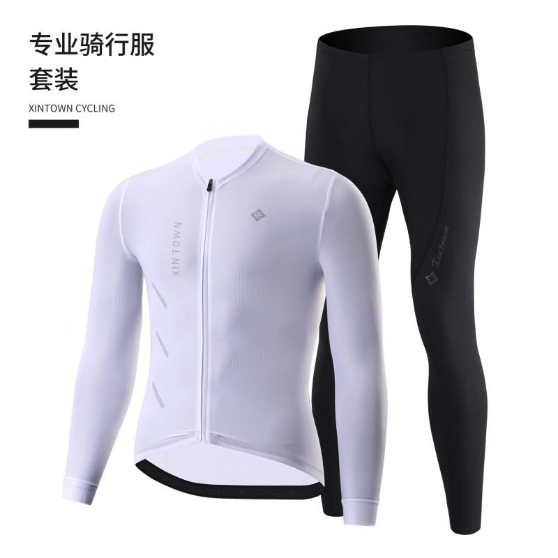 Mens Womens Cycling Jersey Long Sleeve Quick Dry Breathable Bike Shirt Road