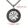 Viking Runaoding Logo Compass Pendant Men's Necklace Holiday Gift