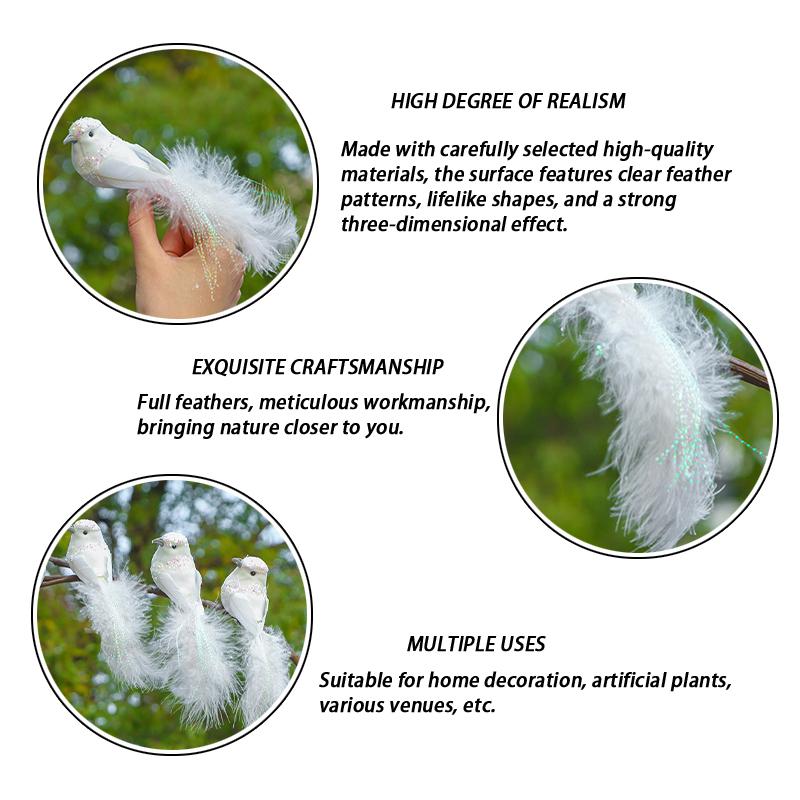 1Pcs Cute Artificial Birds Fake Foam Animal Simulation Feather Birds Models Tit Diy Craft Home Garden Ornament Decoration