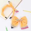 2PCS Cute Kawaii Back To School Hair Accessories For Girls Children Headpiece Accessories Hair Clips With Bow Penance Headband