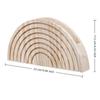 Wooden Wall-mounted Flower Rack Minimalist Handmade Semicircle Wall Planter with Foam Wall Storage Rack Wall Decors