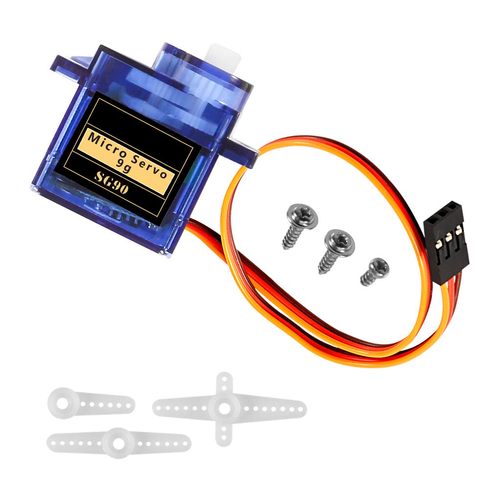 ALMOCN 8Pcs SG90 9G Micro Servo Motor Kit for Mini RC Robot Arm Helicopter Airplane Car Boat Control Projects
