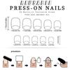 24Pcs Square Press on Nail Glossy Design French Fake Nail Acrylic False Nail,Artificial Nail Glues on Nail for Womens
