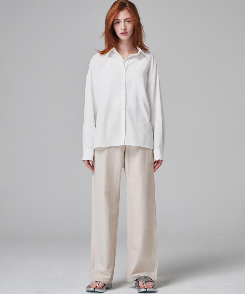 Camicia Oversize Stropicciata MALOUPE 4110 (bianca)