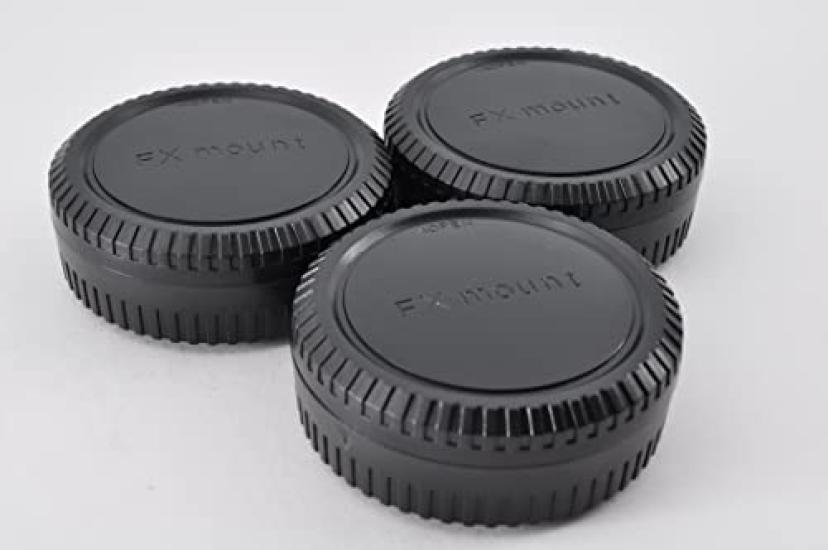 ATAK Compatible Fujifilm X Mount X Lens Rear Caps X Body Caps Total of 6 with Fujifilm X Caps/X (3 Pieces) & (3 Pieces) (Compatible Mount)