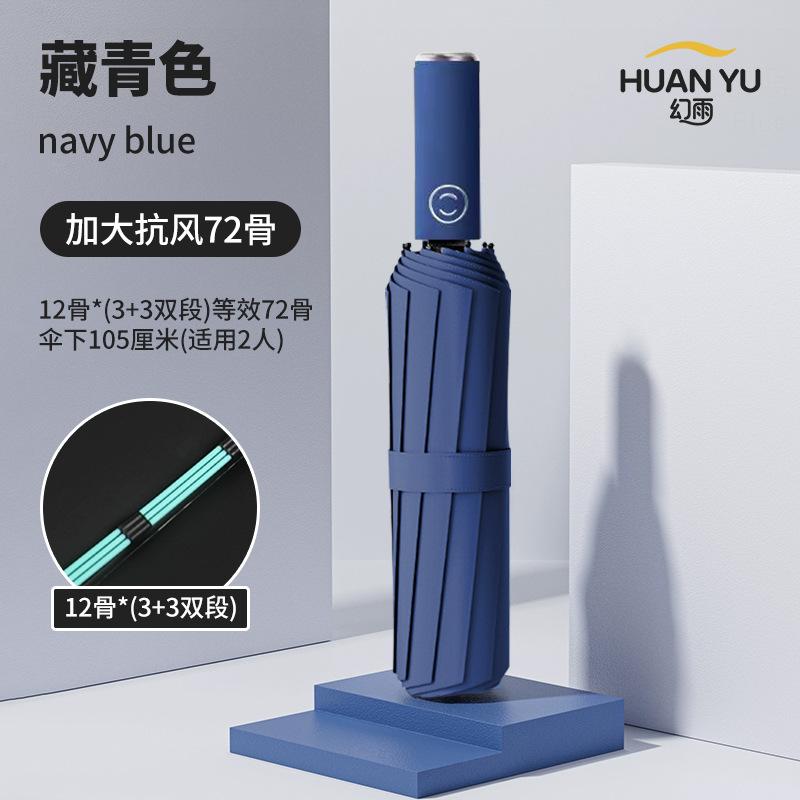 Paraply automatiskt paraply soligt och regnigt parasoll förtjockat och förstorat hopfällbart paraply stor storlek solskydd UV-skydd solparaply