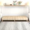2 Seater Sofa Bed Cream Fabric