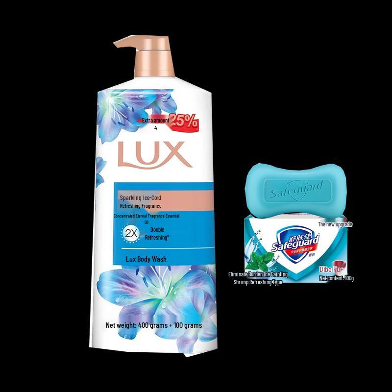Lux Sparkling Ice Fresh Shower Gel & Mint Soap Set