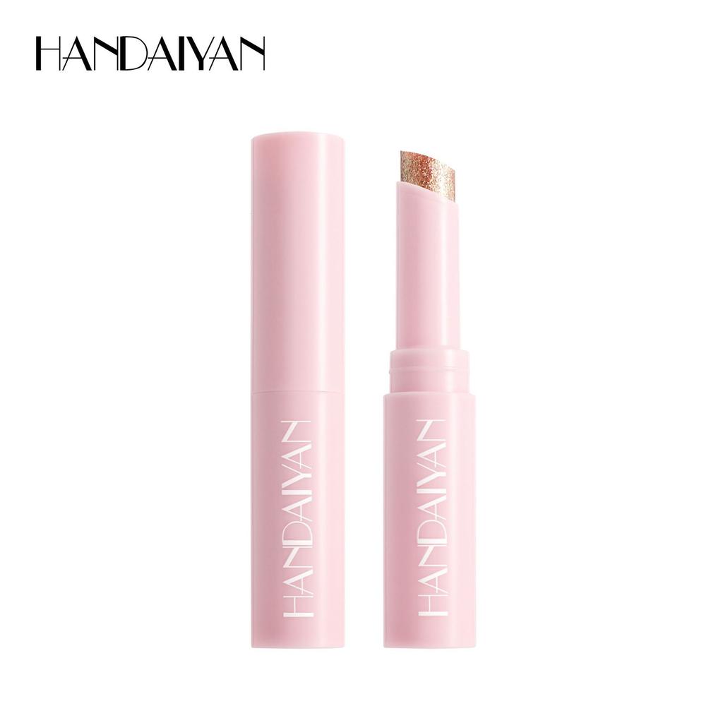 Potetmos Skinnende Øyenskygge Stift Jelly Highlighter Stift To-i-ett Fin Glitter Delikat 6-farget Skinnende Highlighter Stift Øyenskygge