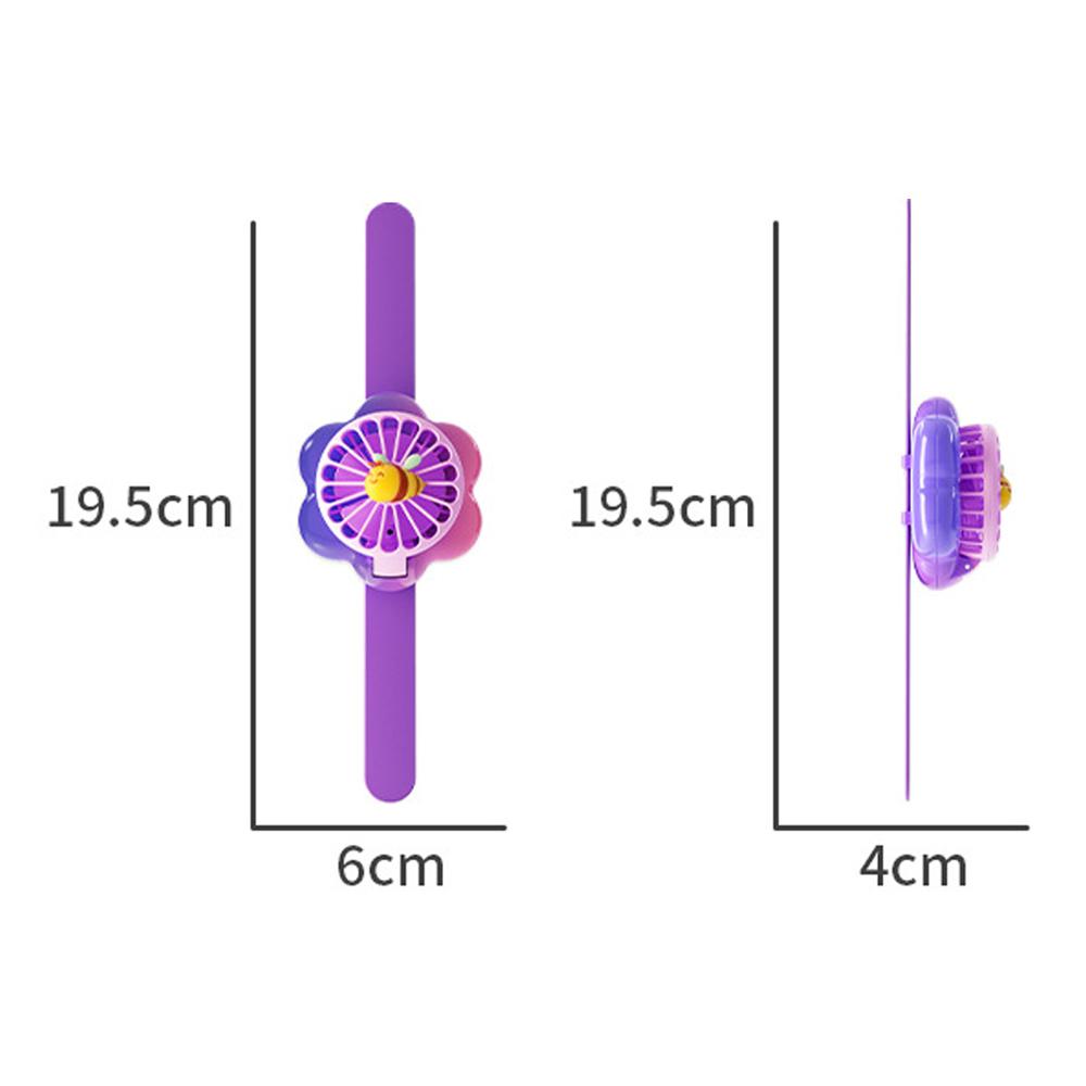 3 Wind Speeds Watch Fan Gradient Flowers USB Rechargeable Fan 2025 Handheld Fan Toy