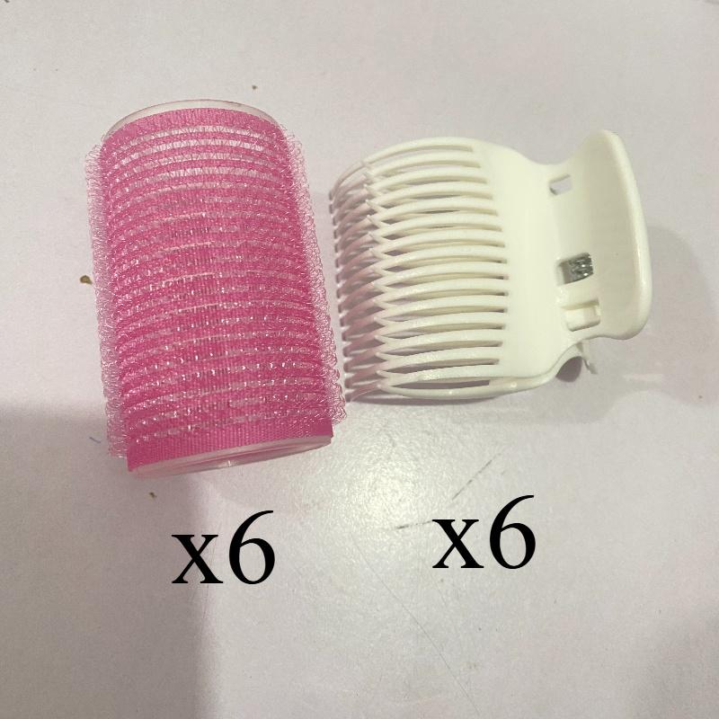 

Набор из 12 профессиональных бигуди салонного качества - Прочные пластиковые ручные бигуди с эргономичным дизайном и надежными зажимами для нормальной текстуры волос, для дома 12pcs/set белый