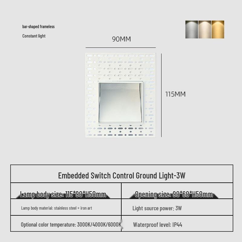 Wireless Motion Sensor Stair Lights - Borderless Embedded Design