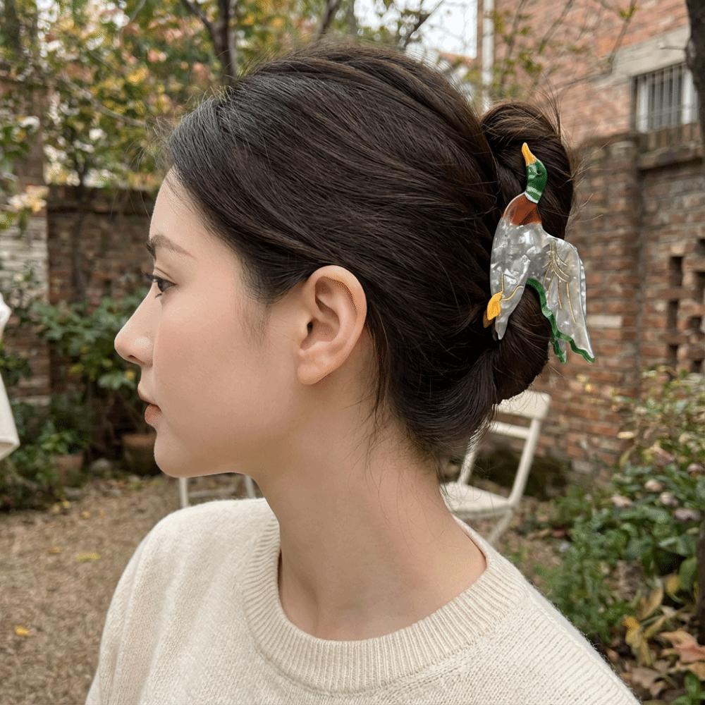 Penguin Acetic Acid Hair Claw Swallow Cartoon Animal Shark Clip Fashion Bird Hair Clip Girls