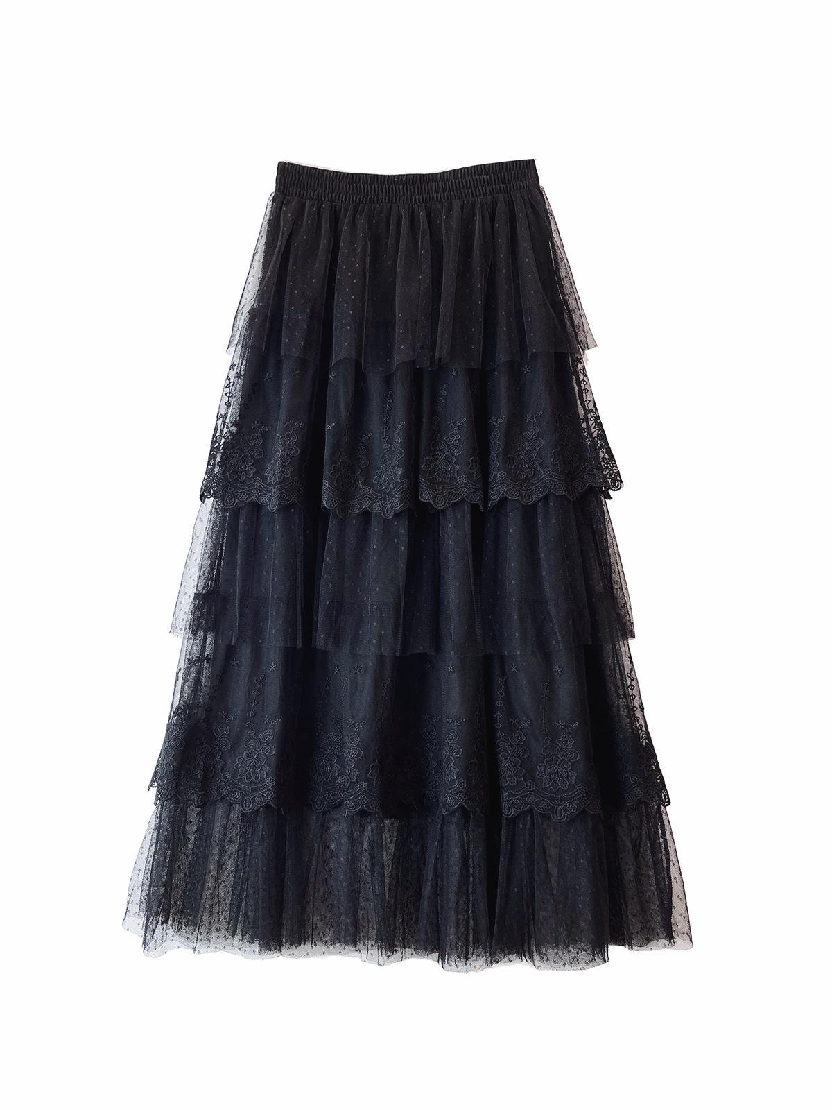 

Весна и лето, новая французская кружевная юбка в горошек, супер-фея, вышитая юбка-торт, женская одежда one size fits all