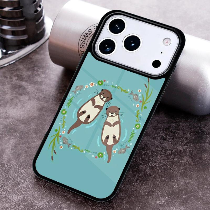 Sea Otter Pattern Phone Case For iPhone 17,16e,15,14,13,12,11,Mini,Pro,MAX Soft Silicone Cover