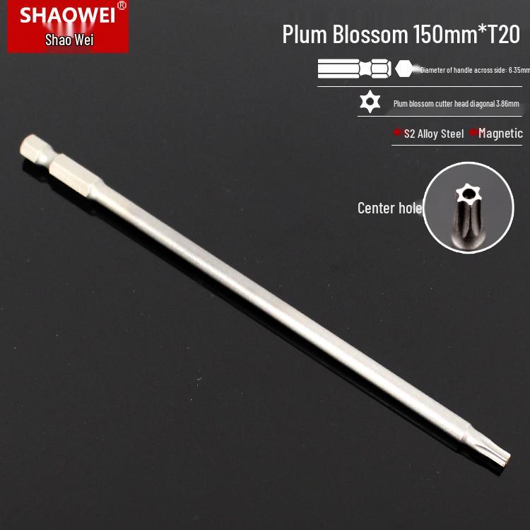 Magnetic 50mm Star Screwdriver & Hex Bit Set for Electric Drills