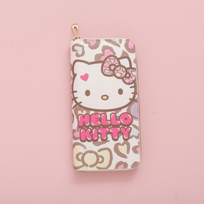 Fresh Japanese Cute Kitten Lady Wallet Girls Wallet Long Zipper Texture Student Card Bag New