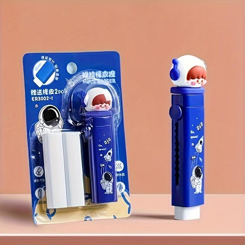 

One Shell, Two Replacement Cores/cartoon Creative Push Pull Eraser, Cute Eraser, School Supplies