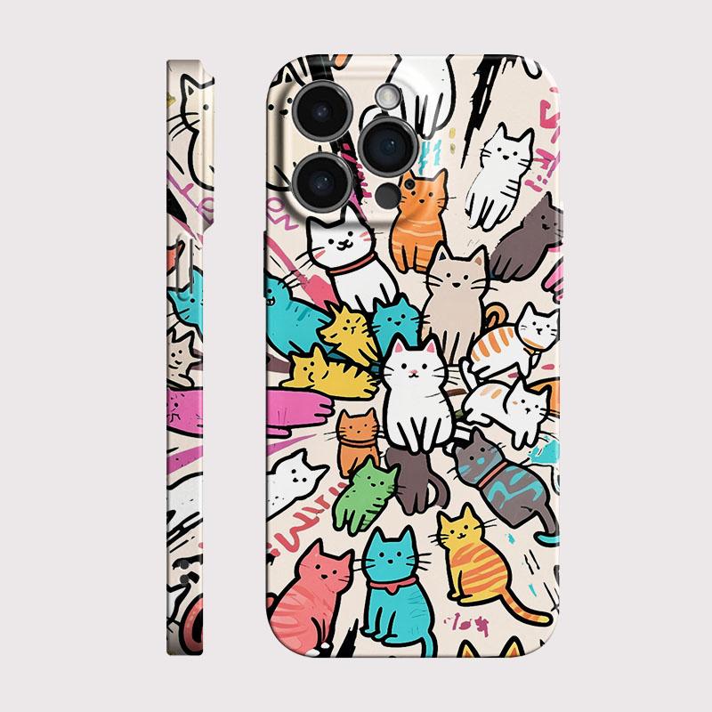 Luxury Clmj Swag Lovely Cat Glossy Film Hard PC Phone Case for Google Pixel 7 7a 8 8a 9 9a Pro XL 5G