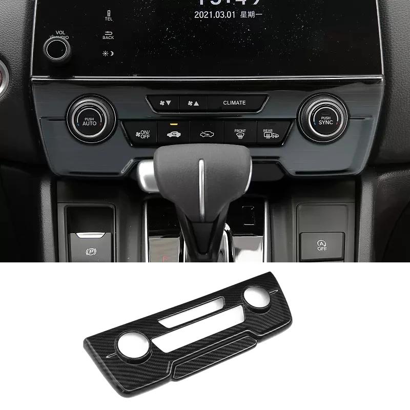 For Honda CRV CR-V C-RV 2017- ABS Carbonfiber Armrest  Window Swtich Cover Gear Shift Panle Air Outlet Steering Wheel Cover