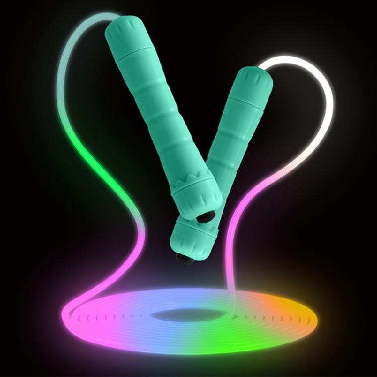 Färgglad LED-hopprep Lättviktig Bärbar Barn Fitness Hopprep Justerbar Sportleksak för Barn och Vuxna