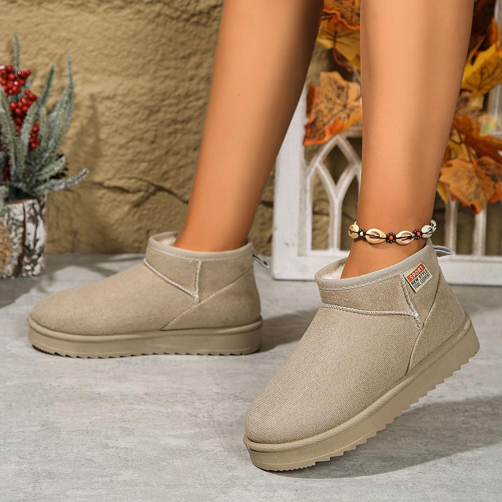 Cotton Shoes New Snow Boots Winter New Velvet Warm Short Boots Large Size Platform Cotton Shoes