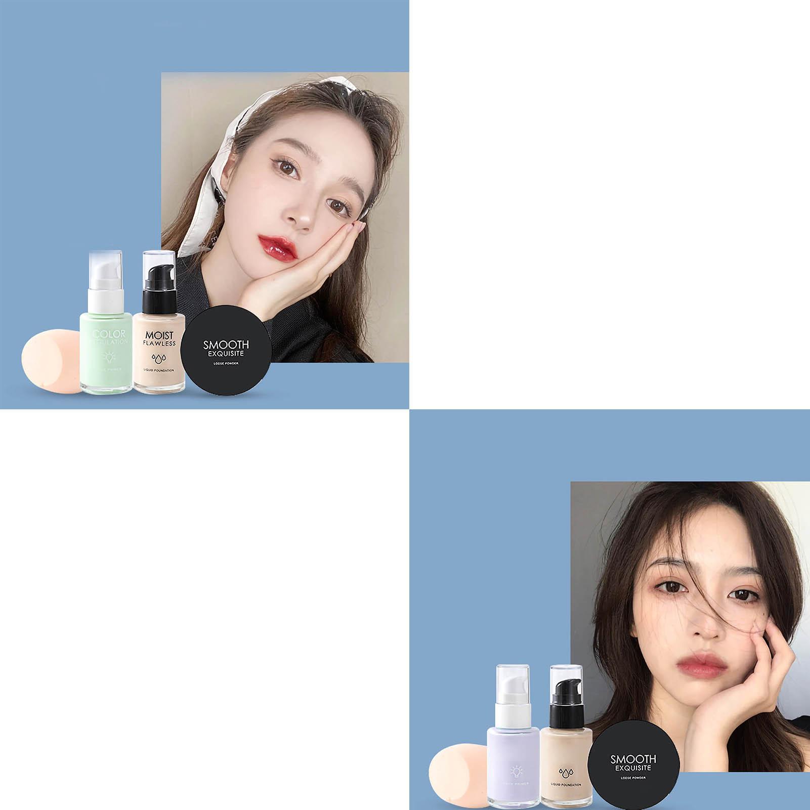 

Набор рассыпчатой ​​пудры BB Cream Рассыпчатая пудра Beauty Egg Увлажняющий консилер с полным покрытием fo