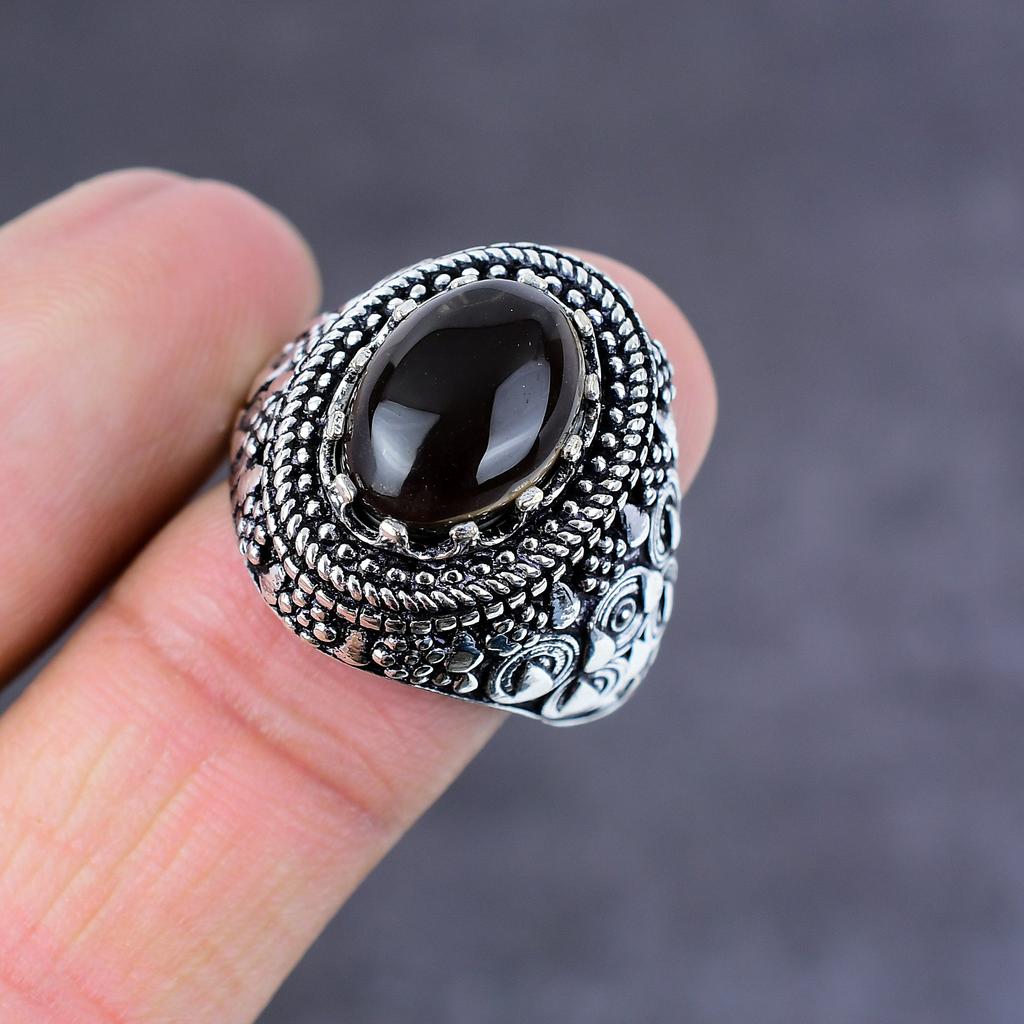 Botswana Agate Gemstone 925 Sterling Silver Ring Size 6 Gift For Her