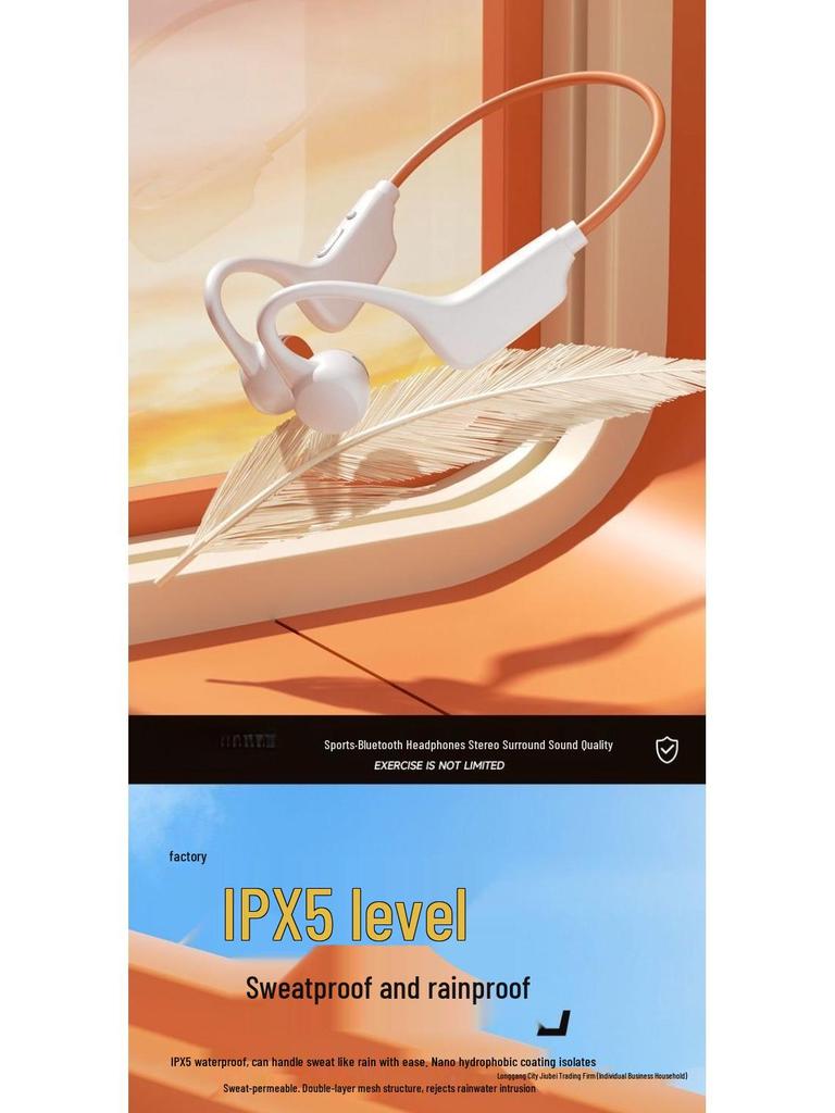 2025 Bone Conduction Bluetooth Headphones with Painless Fit, Long Battery, Card Slot, and Sports Ear Hook