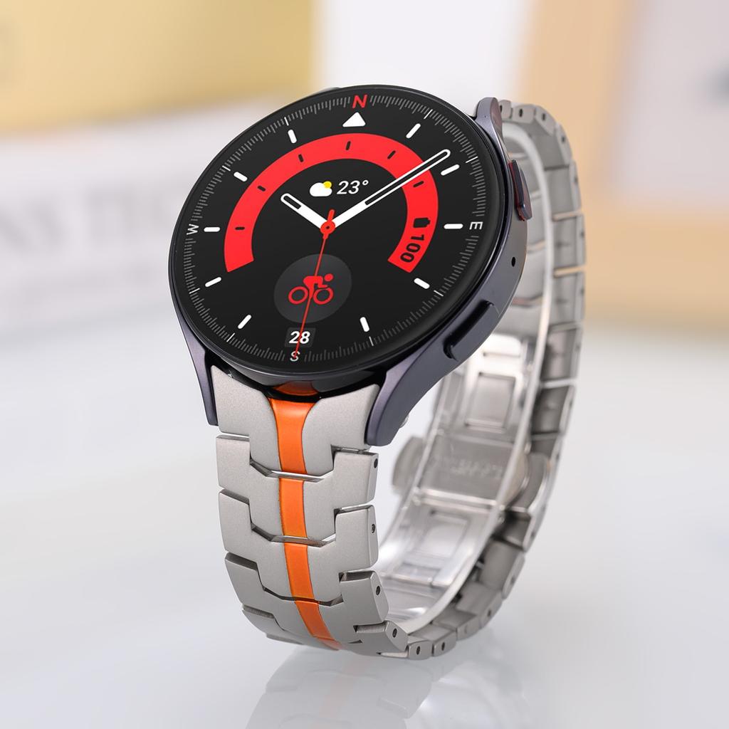 Rustfri stålrem for Samsung Galaxy Watch 7 6 5 4 Klassisk 47 mm 43 mm 42 46 mm 45 mm Ingen hull Metallbånd 40 mm 44 mm lenkearmbånd