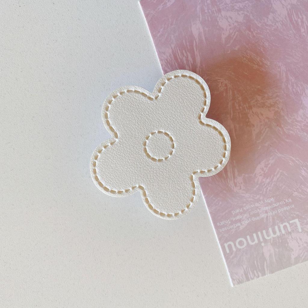 Korean Leather Flower Design Transparent Airbag Phone Stand