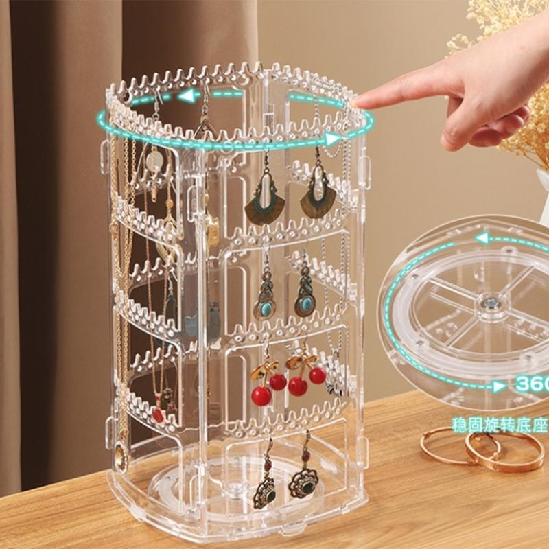 Acrylic Jewelry Display Stand Foldable Accessories Holder Decorative Storage Solution For Women Home Decoration