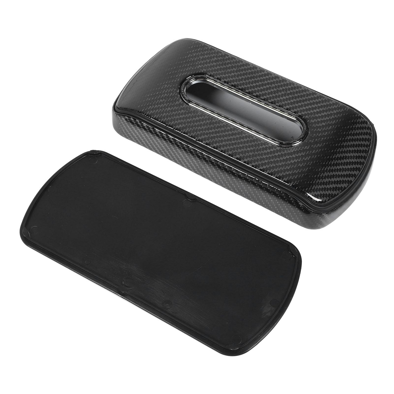 

Автомобильный держатель для салфеток из настоящего углеродного волокна, самоклеящийся, с табличкой для номера телефона для парковки, держатель для автомобильных салфеток для 120