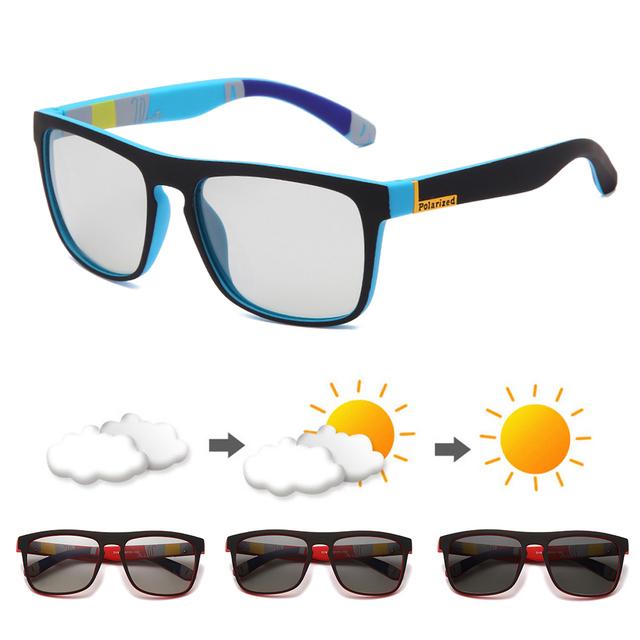 Ochelari de soare fotocromatici polarizați pentru sport, bărbați și femei, ochelari de ciclism, alpinism, ochelari de soare pentru șofat, UV400, schimbarea culorii ochelarilor