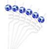 6Pieces Discos Balls Straws 1970s Discos Party Decorations Reusable Plastic Straws Reflective Stirrers Cocktail Decor