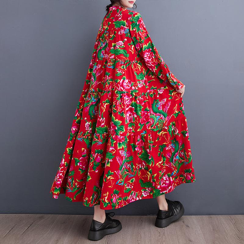 Весенне-осеннее женское платье размера плюс — фото 5