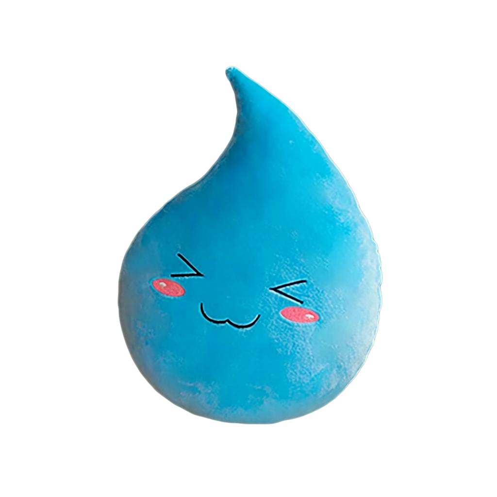 25~55Cm Kawaii Waterdruppel Maan Pluche Kussen Gevuld Lachend Verlegen Gezicht Decoratie Pluche Neksteun Voor Kinderbed Bank Stoel