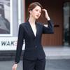 Women's Formal Business Interview Suit - Black Slim Fit Blazer and Pants Set