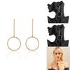 Stylish And Trendy Geometric Alloy Earrings Minimalist Metal Circle Hoops For Fall 2021