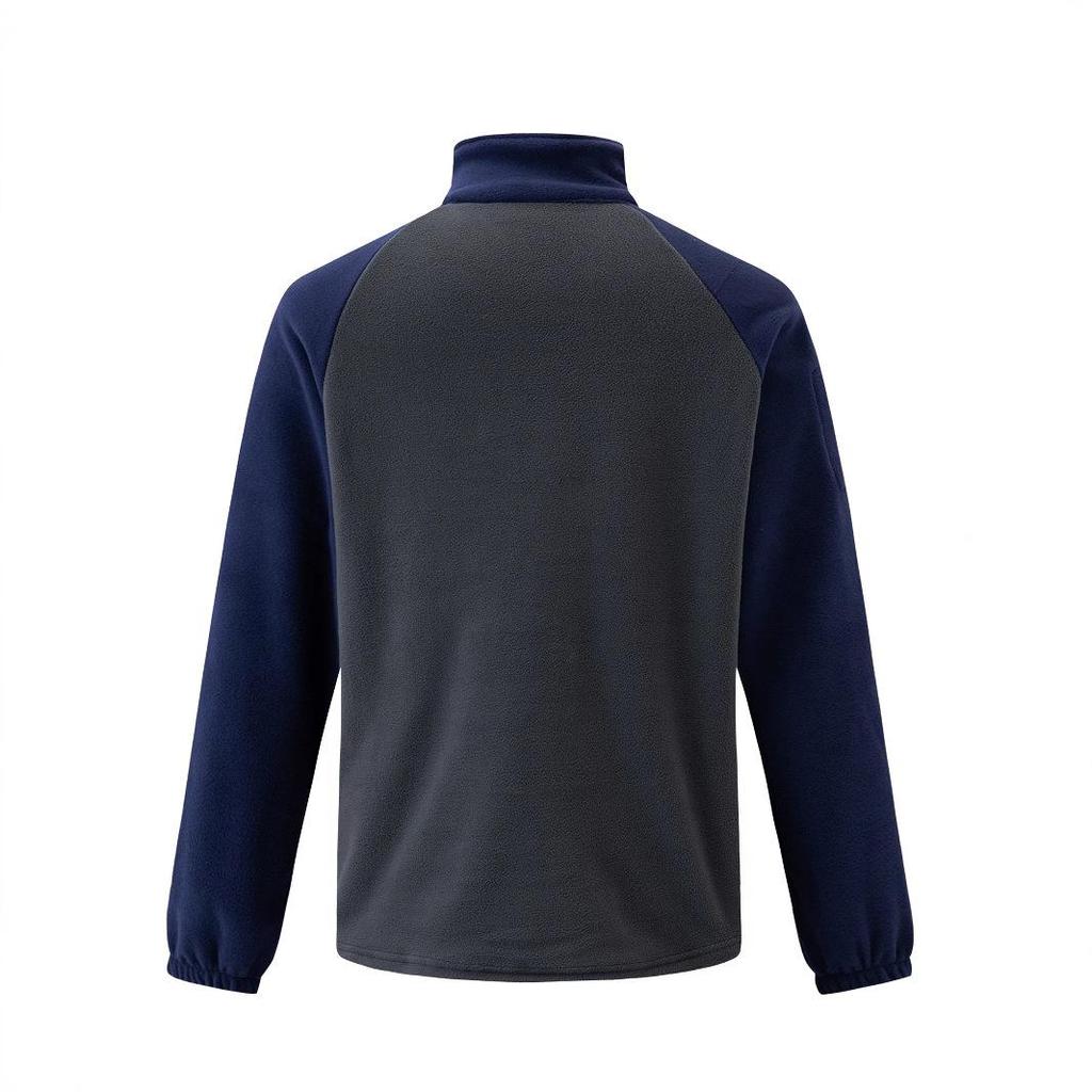 2026 Fashion Men's New Standing Collar Half Zipper Long Sleeve Casual Men's Coat Arm Zipper Pocket Tactical Hoodie Set Training Uniform