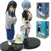 Anime 13cm Silver Soul Pvc Statue Sakata Gintoki Katsura Kotarou Doll Collection Desktop Jewelry Children's Oliday Gifts