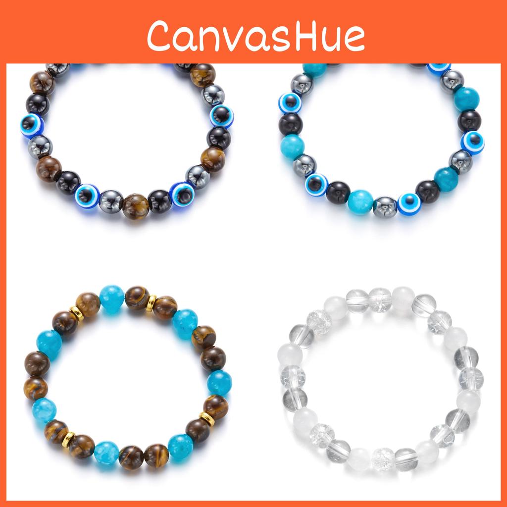 Eye Of The Devil Beaded Bracelet With Elastic Design For Fashionable Women Gift