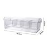 New Transparent Fresh Iced Box Detachable 4/5 Grids Refrigerator Storage Box Double Layered Plastics Fridge Fruit Box